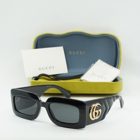 Gucci GG0811S 001 Rectangle Sunglasses - Black - Picture 14 of 14